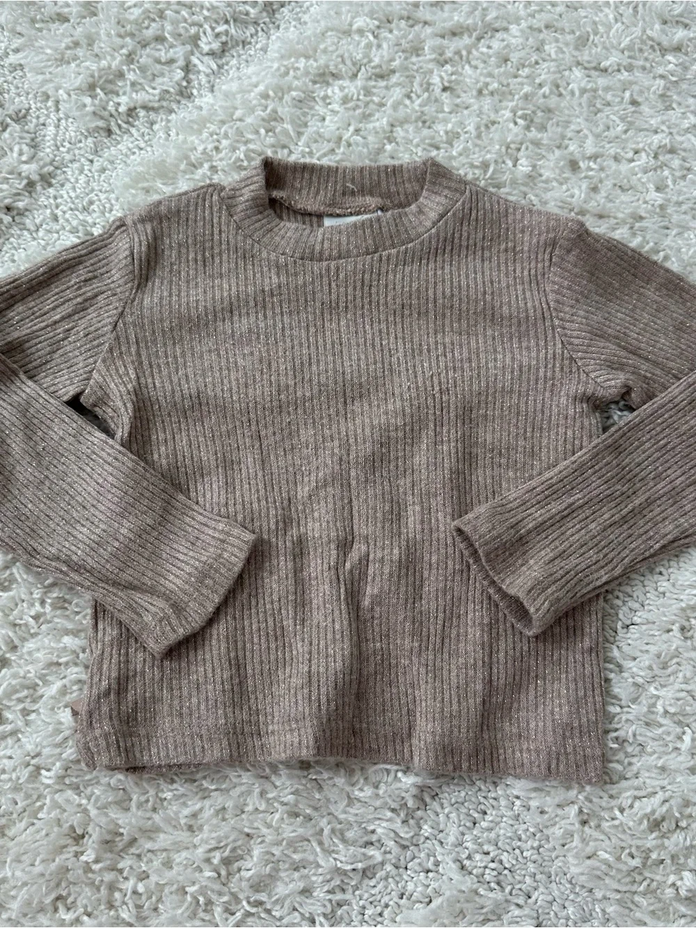 Zara Brown Ribbed Sparkle Set